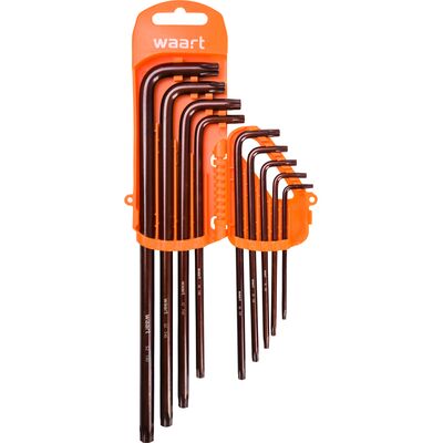 Jufisto Klucz Torx z otworem bardzo długi T10-50 S2 komplet 9 szt.