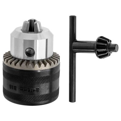 Drel Uchwyt wiertarski zębaty z kluczykiem 3-16mm mocowanie stożek B18