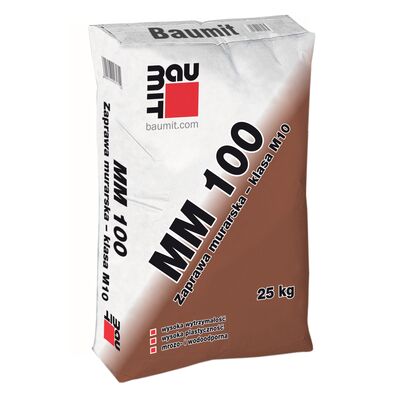 Zaprawa murarska klasy M10 - MM 100 25 kg BAUMIT