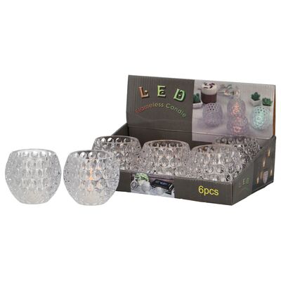 Świecznik ze świeczką LED 6 cm