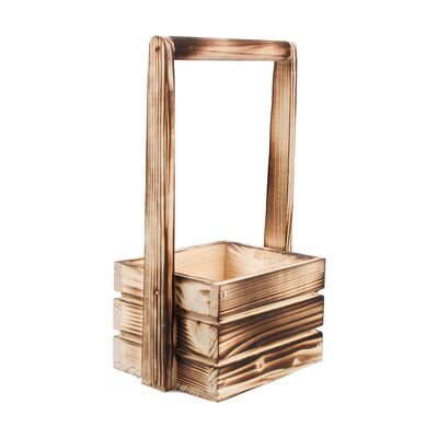 Skrzyneczka z pałąkiem jasnobrązowa