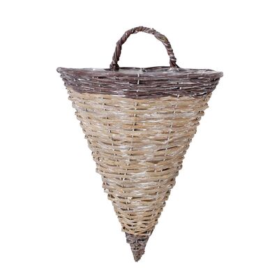 Stożek wiklinowy na ścianę