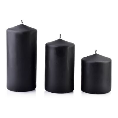 Świeca CLASSIC CANDLES walec duży 8 x h18 cm czarna
