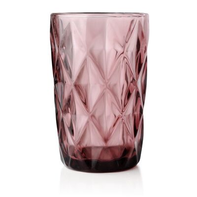 Komplet 6 szklanek ELISE PINK 350 ml 8 x h12,5 cm