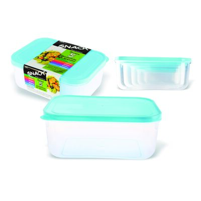 Zestaw 5 pojemników do żywności SNACK