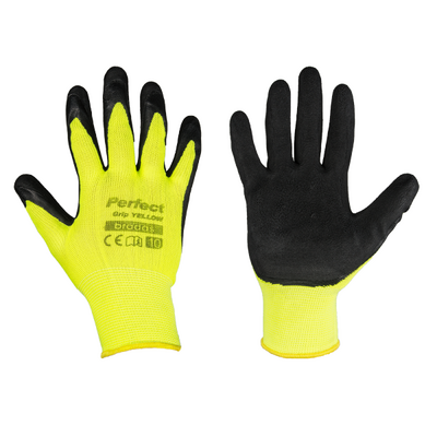Rękawice ochronne PERFECT GRIP YELLOW lateks, rozmiar 7