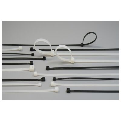 Opaska zaciskowa 2,5 x 100 biała 100 szt. ELEKTRO