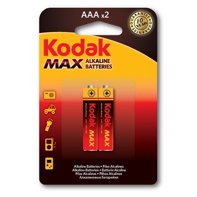 Bateria AAA/LR03 1,5 V KODAK MAX ALAKALINE 2 szt.
