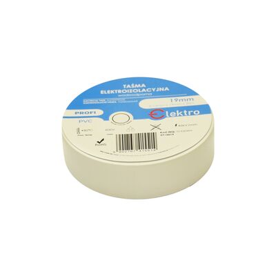 ELEKTRO Taśma izolacyjna wodoodporna 0,13 mm x 19 mm x 20 m biała