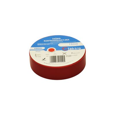ELEKTRO Taśma izolacyjna wodoodporna 0,13 mm x 15 mm x 10 m czerwona