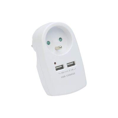 Rozgałęźnik 1GN z uziemieniem + 2 GN Ładowarka USB ELEKTRO