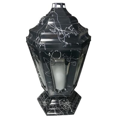 Znicz szklany kapliczka vigo 44 cm czarny