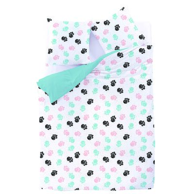 Pościel Cute Pets 200 x 140 cm turkusowa