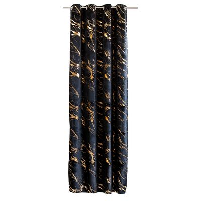 Zasłona Endless Chic Black 140 x 270 cm przelotki