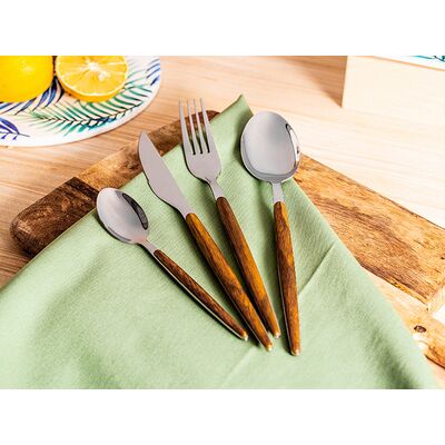 Komplet sztućców Natural w pudełku 24 sztuki