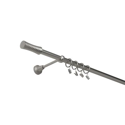 Karnisz pojedynczy 19 mm chrom mat 160 cm Cylinder żabka