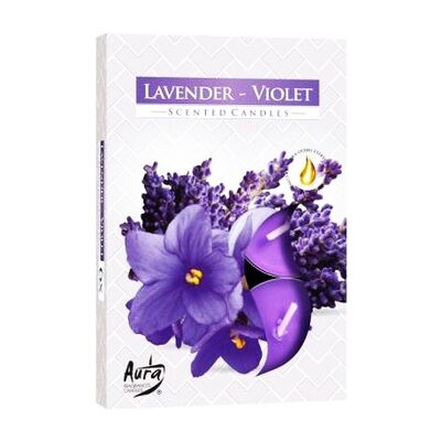 Podgrzewacz zapachowy lawenda-fiołek 6 sztuk Bispol