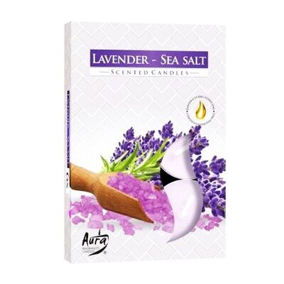 Podgrzewacz zapachowy lawenda/sól morska 6 sztuk Bispol