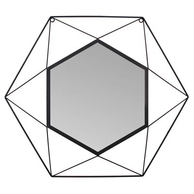 Lustro wiszące HUBBARD 53 x 46,5 x 7,5 cm czarny