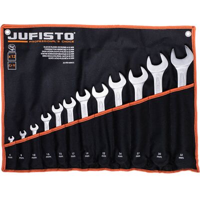 Jufisto Klucz płasko-oczkowy 6-32 mm komplet 12 szt.