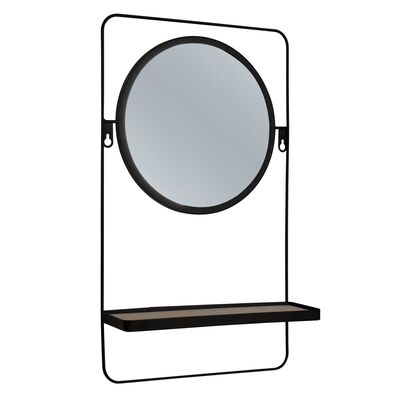 Lustro z półką GETZ 30 x 50 x 8 cm czarny