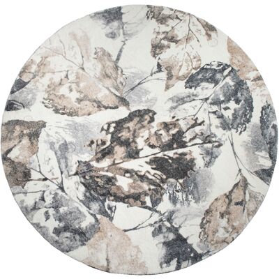 Dywan Stilo 160 cm koło liście szaro-beżowe