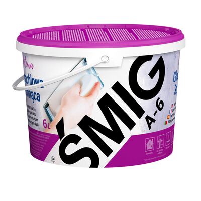 Biała gotowa gładź szpachlowa szybkoschnąca ŚMIG A-6 10 kg