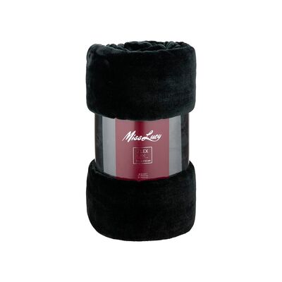 Koc Alex New 220 x 240 cm ciemny szary/czarny