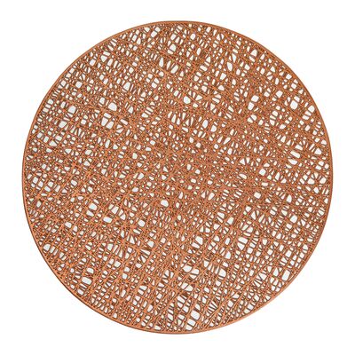 Mata stołowa okrągła PVC AM-GLAMOUR 38 cm miedź ażur