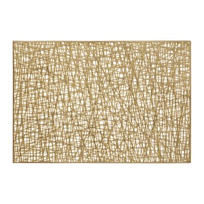 Mata stołowa prostokątna PVC AM-GLAMOUR 30 x 45 cm złota ażur