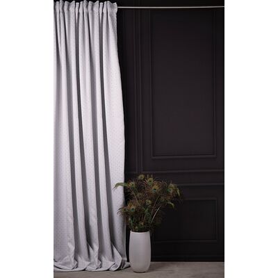 Zasłona Classic Chic 140 x 270 cm szary+miedź taśma