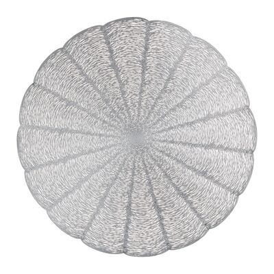 Mata stołowa okrągła PVC AM-GLAMOUR 38 cm srebr