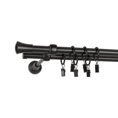Karnisz podwójny TULUZA 16/16 mm 200 cm czarny zestaw