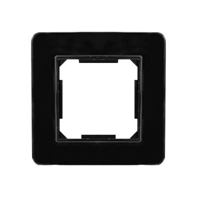 Ramka pojedyncza szklana czarna QUAD