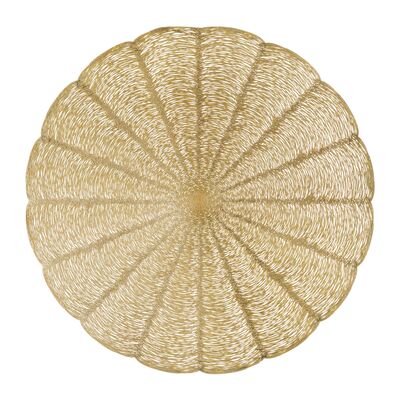 Mata stołowa okrągła PVC AM-GLAMOUR 38 cm złota