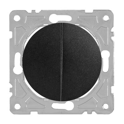 Włącznik podwójny czarny OVAL