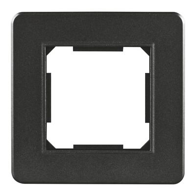 Ramka pojedyncza plastikowa czarna QUAD