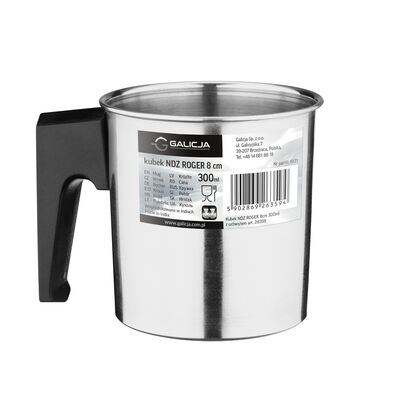 Kubek nierdzewny ROGER 8 cm z uchwytem