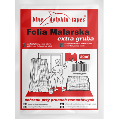 Folia malarska extra gruba 4 4 x 5 m