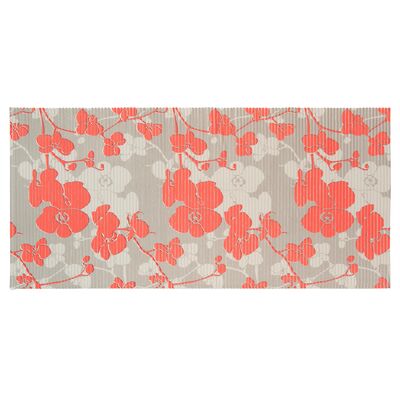 Mata łazienkowa Premium PVC 65 cm czerwony kwiaty