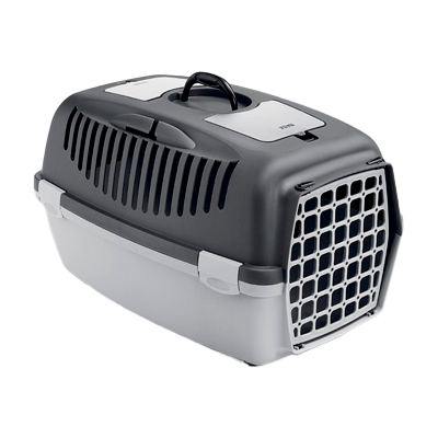 Transporter GULLIVER 2 z plastikowymi drzwiczkami jasnoszary/ciemnoszary ZOLUX