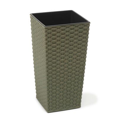 Doniczka FINEZJA ECO 30 x 30 rattan zielony leśny Lamela