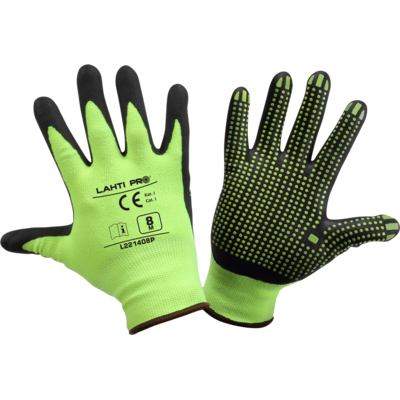 Rękawice nitrylowe żółto-czarne L221410P 