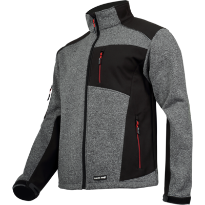 LAHTI PRO Kurtka sweter wstawki SOFT szaro-czarna 