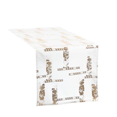 Bieżnik King Of Chic Gold off white+ złoty 40 x 140 cm