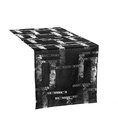 Bieżnik King Of Chic czarno srebrny 40 x 140 cm