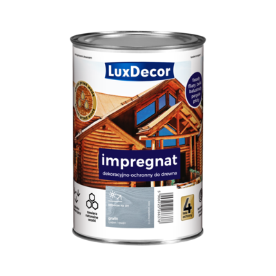LuxDecor Impregnat dekoracyjno-ochronny do drewna  1 l grafit