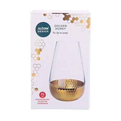 Wazon szklany GOLDEN HONEY 25 cm