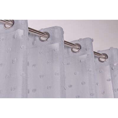 Firana gotowa z kółkami UNIQUE 140 x 260 cm szara