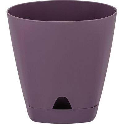 Doniczka plastikowa z podstawką Amsterdam 110 mm/0,65 l mrożona śliwka